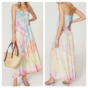 S/W/F Tie Dye Dynamic Maxi Dress in Whirl Size Medium